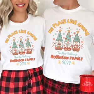 Custom Family Christmas Gnome Shirt: Personalized Xmas Tees