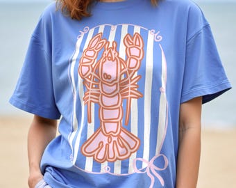 ロブスターのグラフィックTシャツ：コンフォートカラーズ マリタイムシャツ