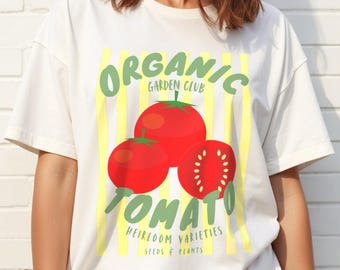 Tomato Garden Club T-Shirt: Komfort Farben Grafik-T-Shirt