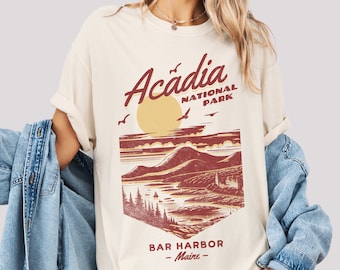 Acadia National Park T-Shirt: Maine Outdoorsy Tee, Comfort Colors