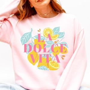 La Dolce Vita Sweatshirt – Retro Italian Aesthetic Pullover