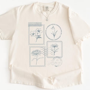 Custom Birth Month Flower Comfort Colors Shirt: Personalized Floral Gift