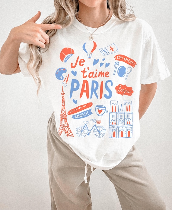 Paris Travel Shirt: Comfort Colors Graphic Tee - France Souvenir
