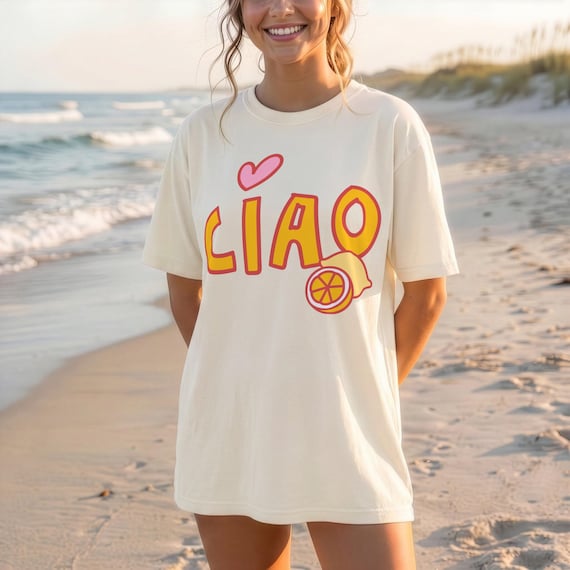 Ciao Lemon Graphic T-Shirt: Italian Summer Tee