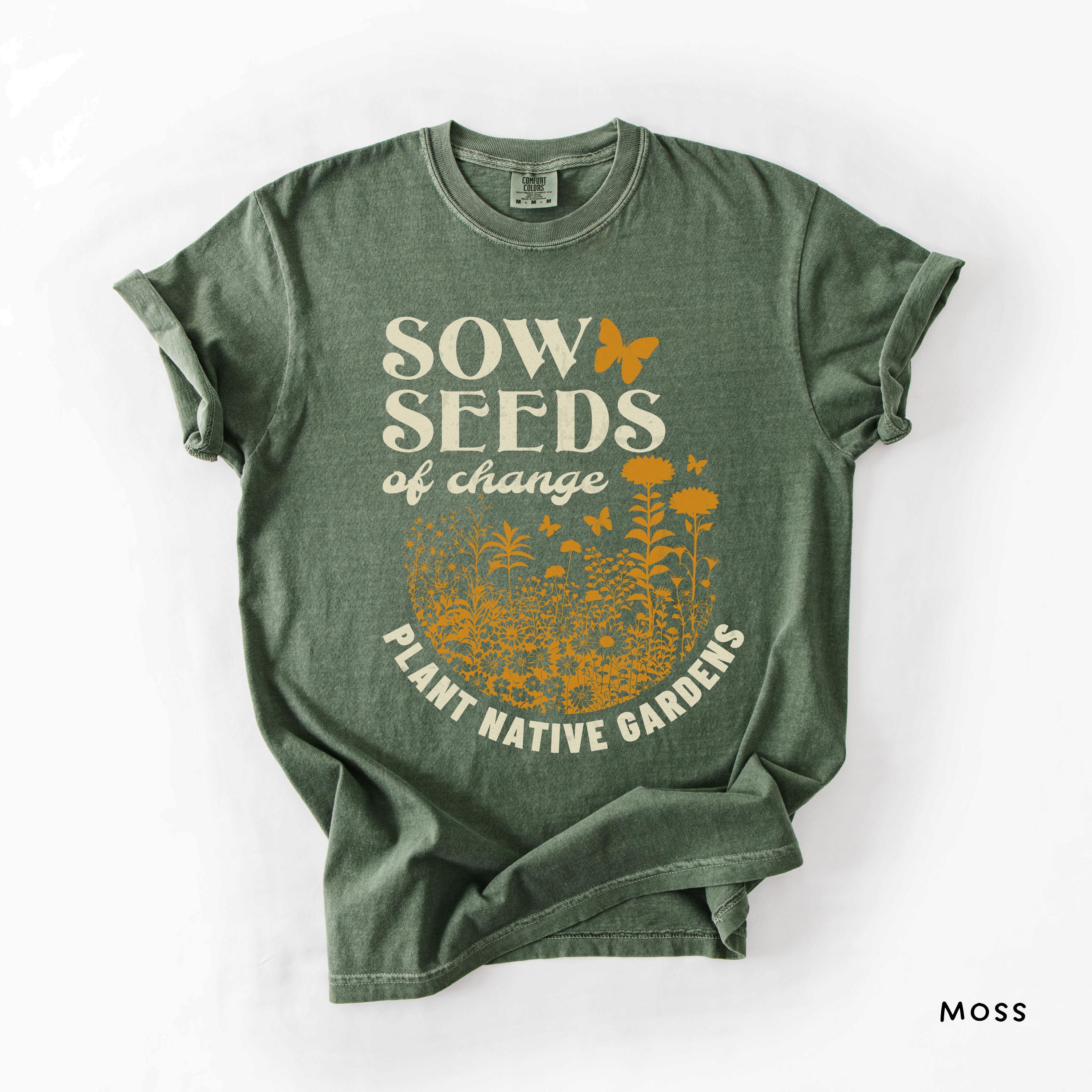 Plant Native Shirt, Gardening Gift, Sustainable Gardening, Comfort