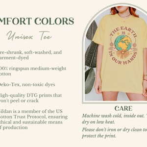 A care guide for Comfort Colors unisex shirts.