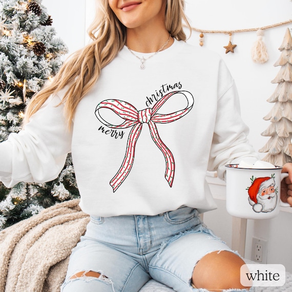 Weihnachtspullover Damen Pullover Mit Schleife Weihnachtspullover