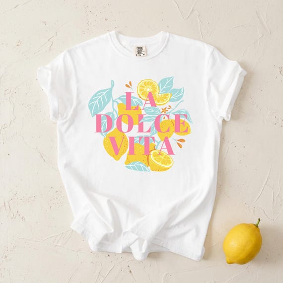 La Dolce Vita Shirt: Comfort Colors Italian Summer Graphic Tee