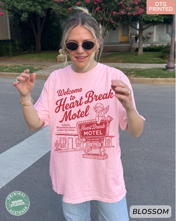 Heart Break Motel Valentine Shirt: Funny Comfort Colors Cupid