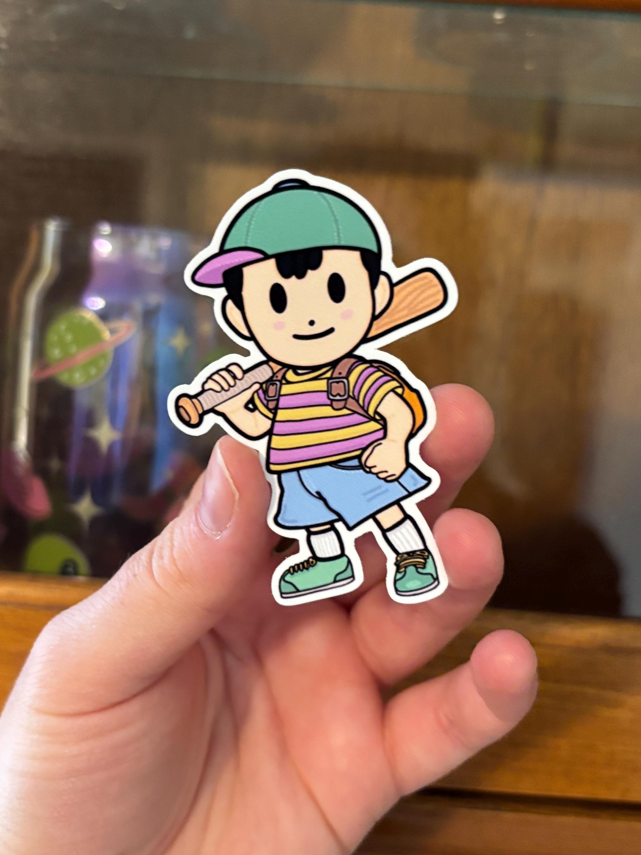Earthbound Ness Vinyl Sticker — Smash Bros Gamer Gift — Water-resistant ...