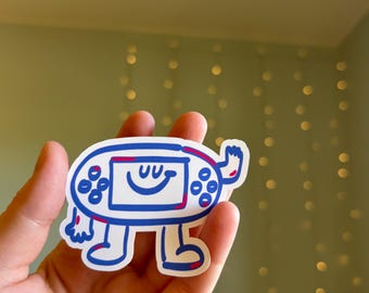 Happy Face Controller Sticker: Fun Gift for Gamers