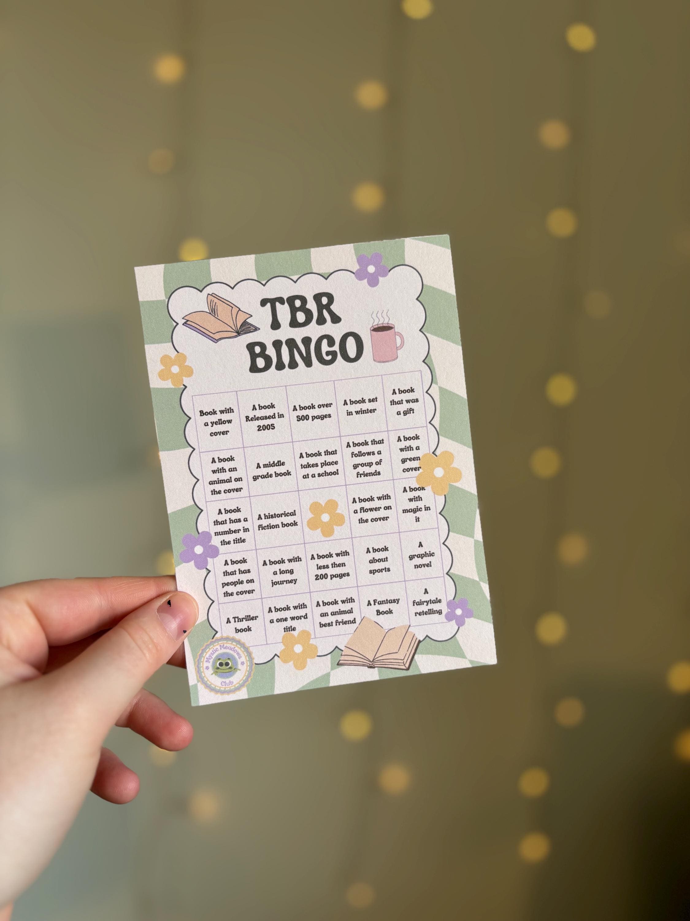 TBR Reading Bingo Card – Book Bingo Reading Challenge – Gift for Book ...