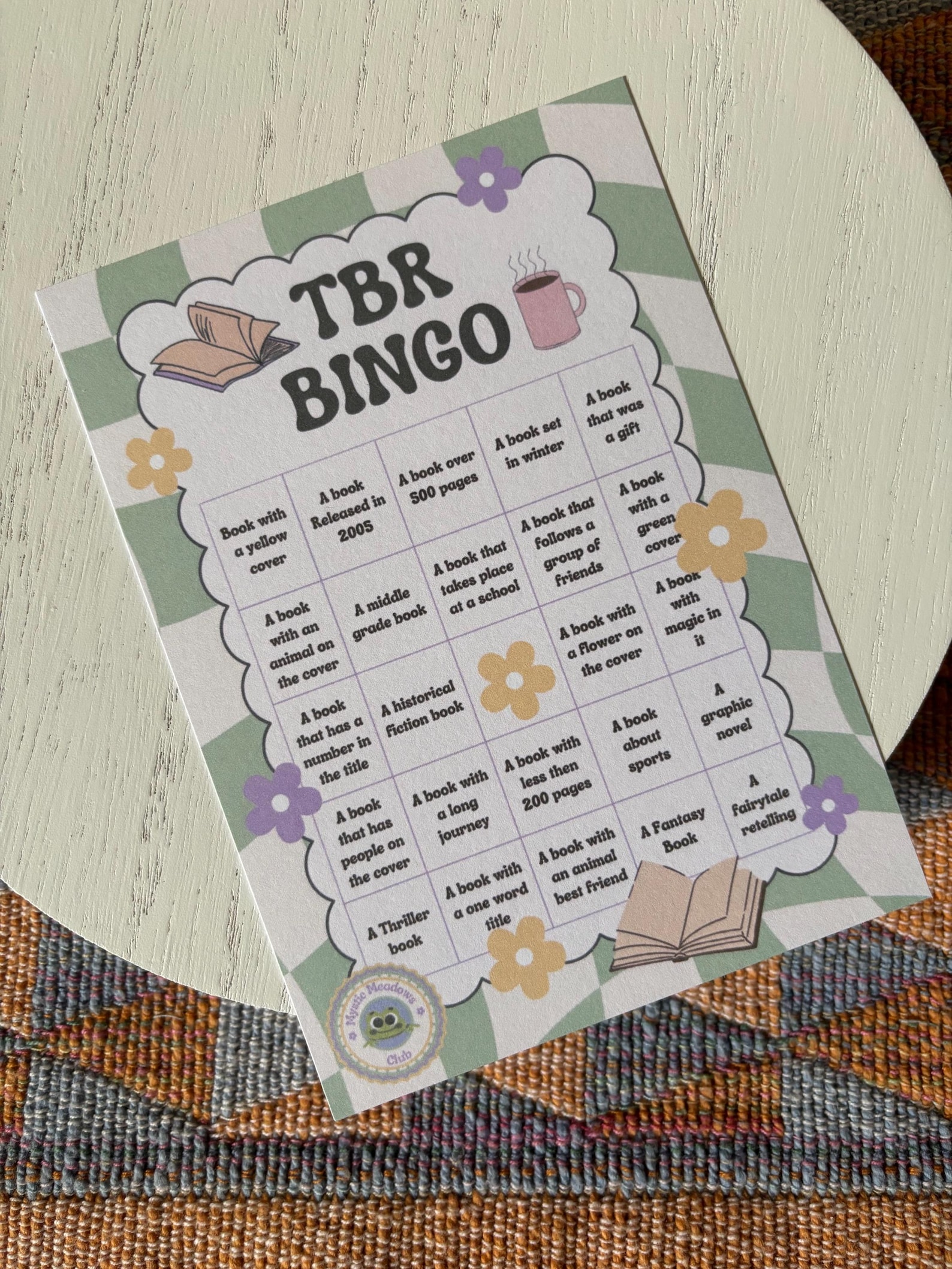 TBR Reading Bingo Card – Book Bingo Reading Challenge – Gift for Book ...