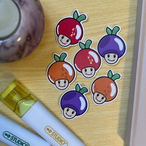 Cute Toad Sticker Pack, Super Mario Stickers, Gift for Gamers, Fun Stickers, Cute Gaming Stickers