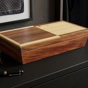 well made polished wood rectangular box