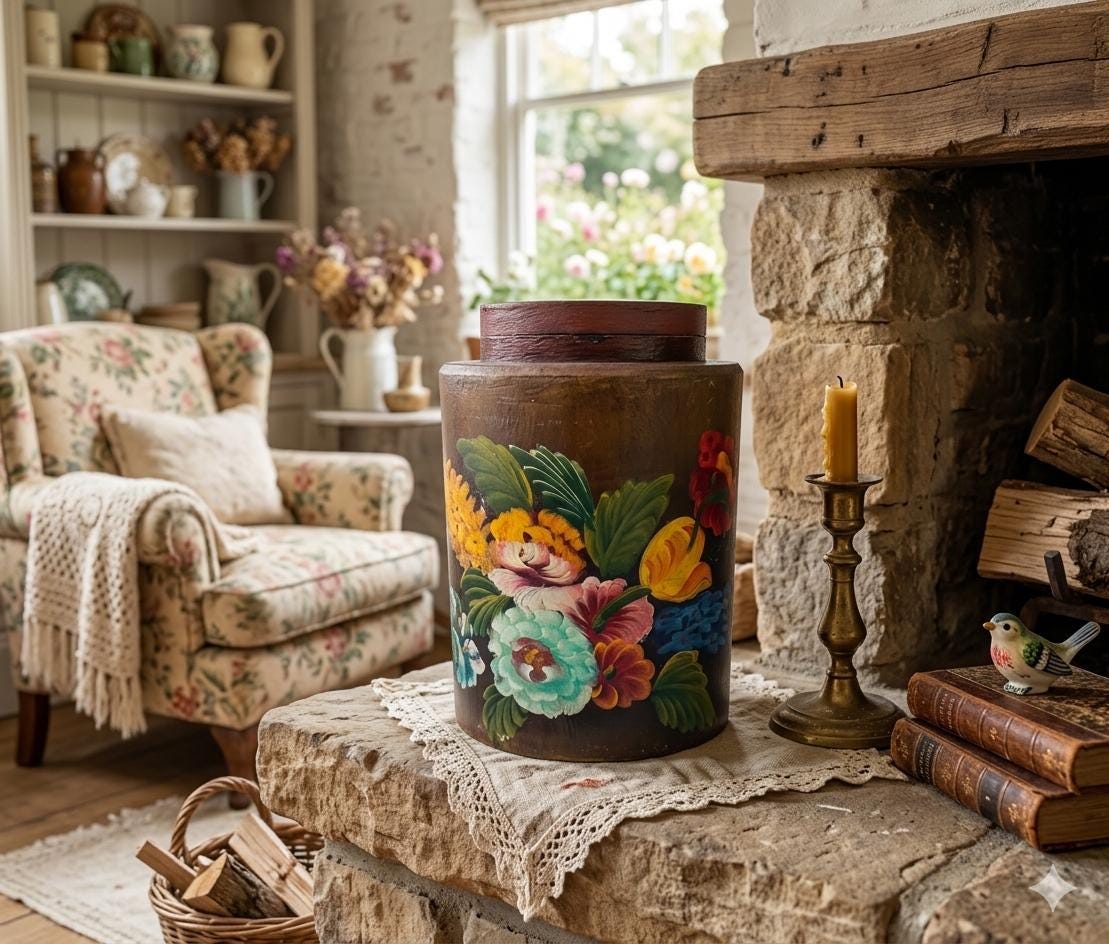 Toleware Tea Canister - Etsy