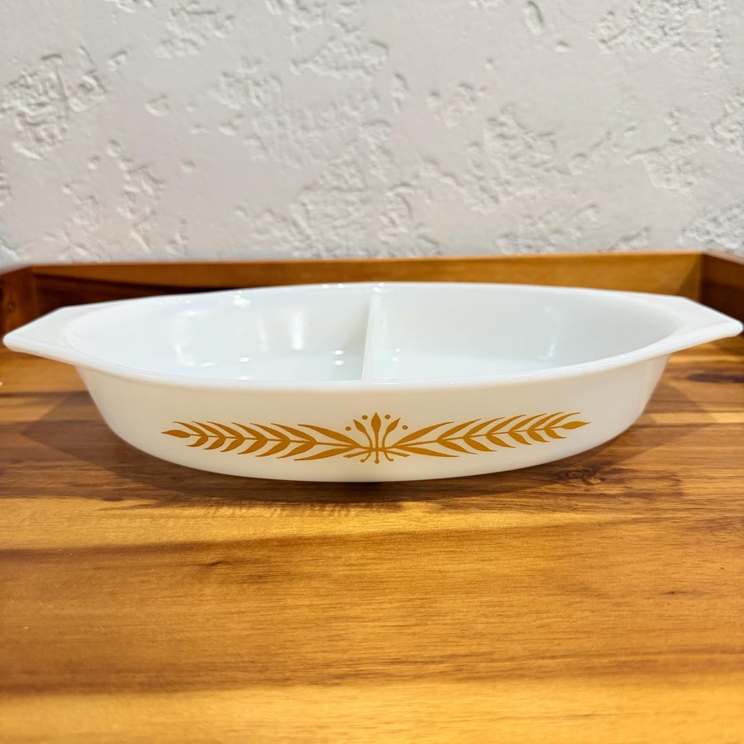 Vintage Pyrex Divided Dish Autumn Royal Wheat - Etsy