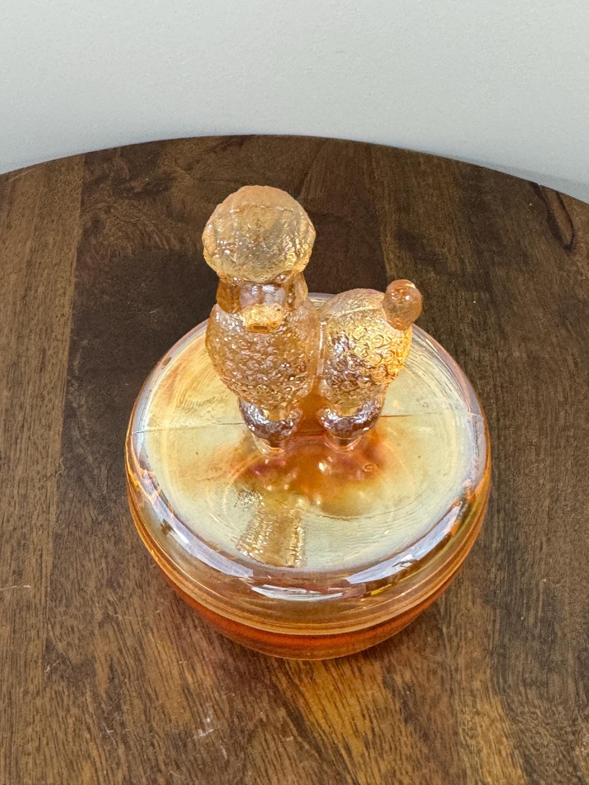 Vintage Peach Lustre Carnival Glass Jeanette Carnival Glass French