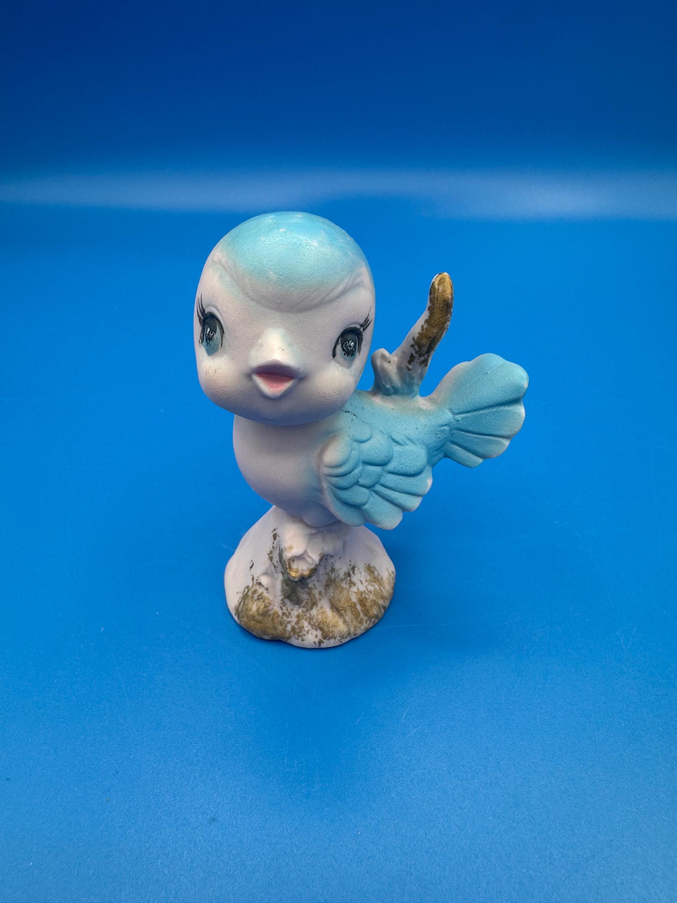 ヴィンテージブルーバード 陶器の置物·͜· ♡ Vintage Lefton Blue Birds - Etsy