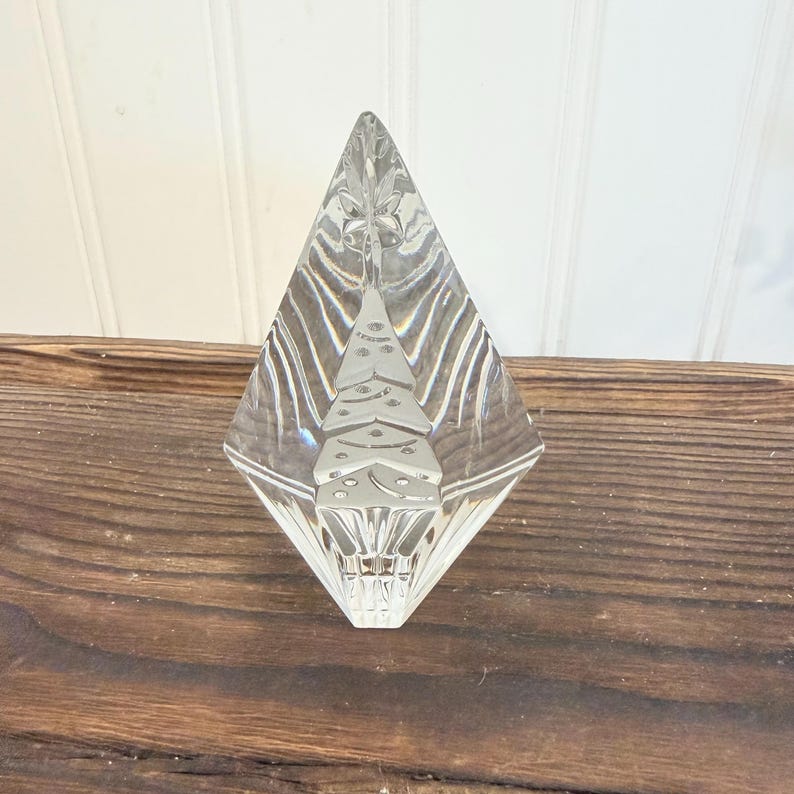 Waterford Crystal Happy Holidays Christmas Tree Glass Sculpture Art ...