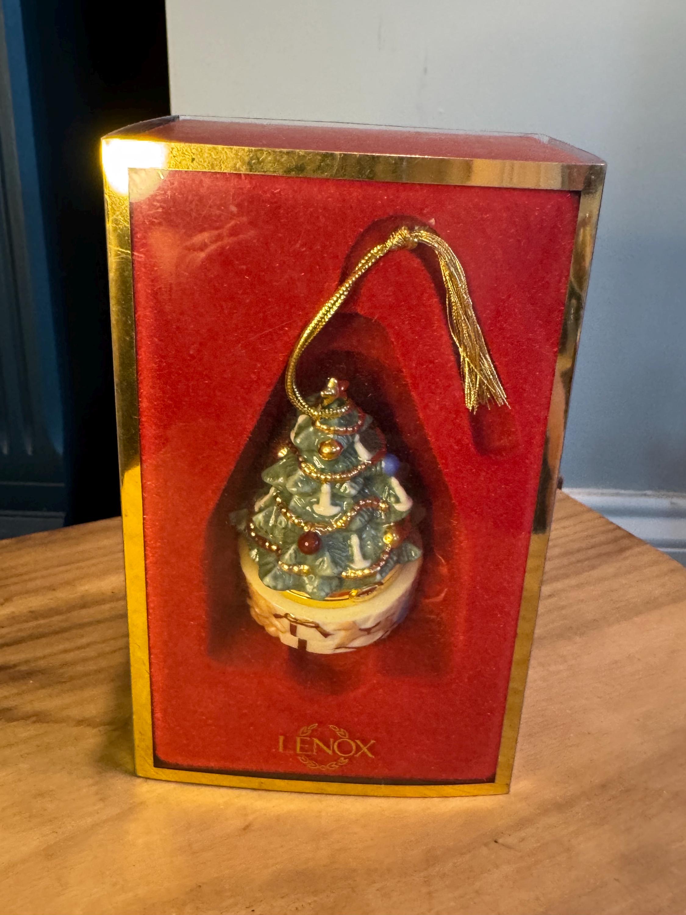 Lenox Christmas Trinket Box - Etsy