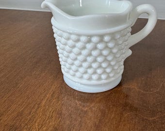 Westmoreland milk glass hobnail cream/milk pitcher