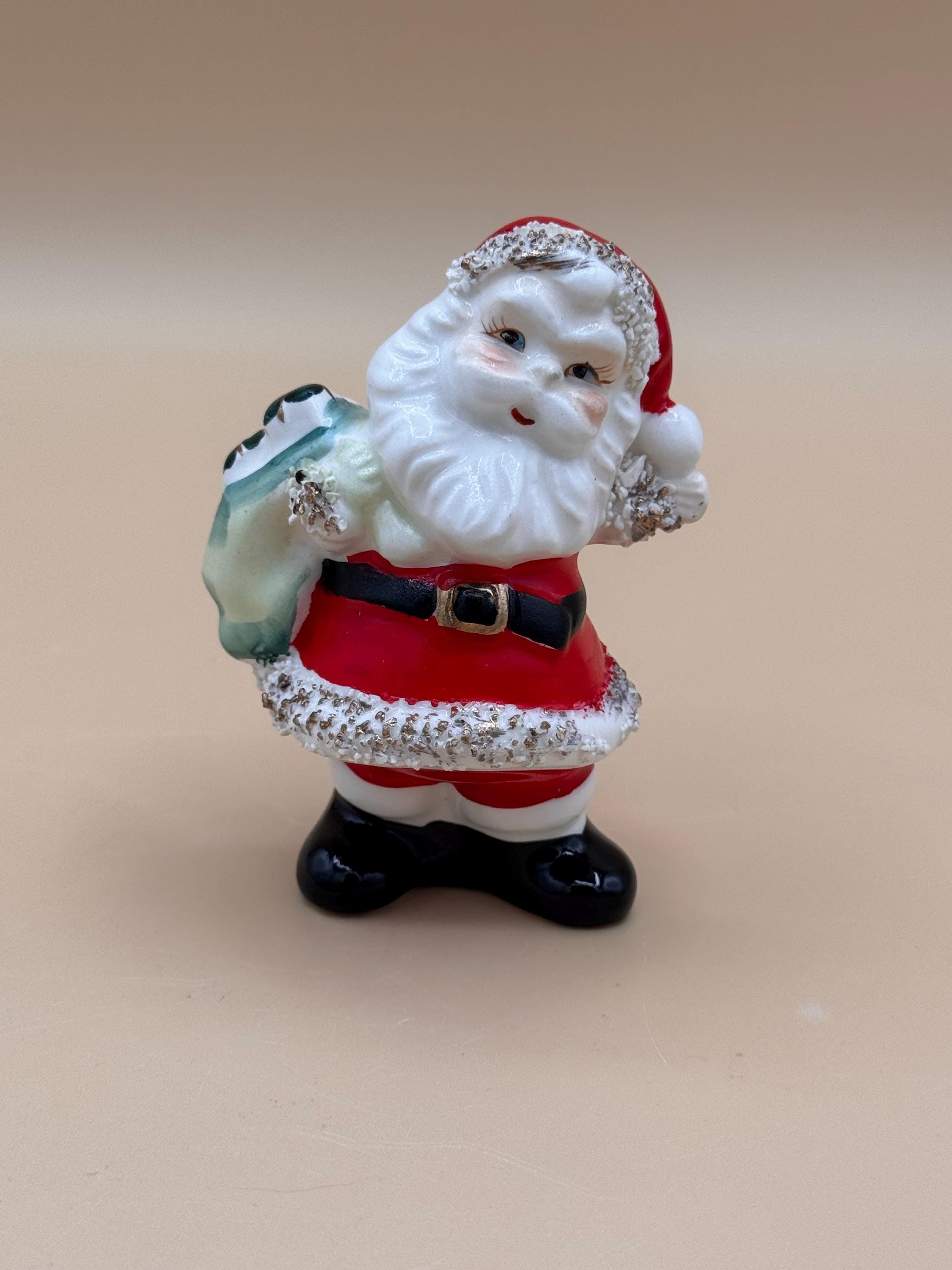 Vintage Miniature Ceramic Santa Japan - Etsy
