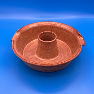 Vintage Cape Fear Pottery Chicken Roaster - Signed Ann York 10" Stoneware Vertical Poultry Cooker, Handcrafted NC Studio Art Butt Sitter Pan