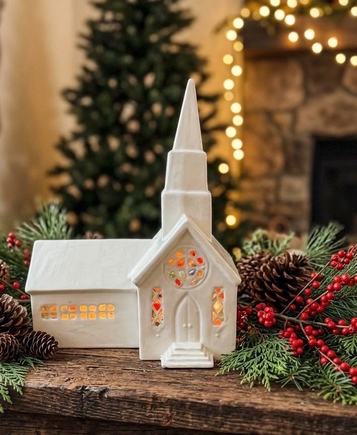 Ceramic Lighted Churches - Etsy