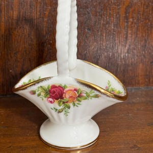 Vintage Royal Albert Old Country Roses Small Basket