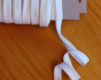 White 1/4" Double Fold Bias Tape, Handmade Quilt Binding, 100% Cotton Bias Tape