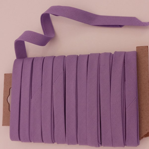 Light Purple 1/2" Extra Wide Double Fold Bias Tape Binding, Wisteria Quilt Edging