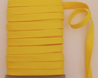 10 Yards of sunny yellow 1/4" Double Fold Bias Tape, 100% Cotton Quilt Binding, Handmade Quilt Edging