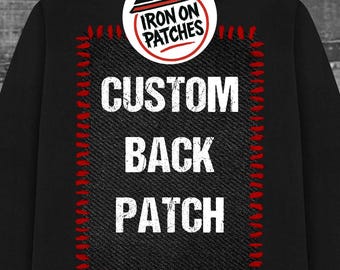 CUSTOM iron on BACK PATCH | I will turn your image into a back patch, Jacket patch, Hoodie patch, Battle vest backpatch, Personalized patch