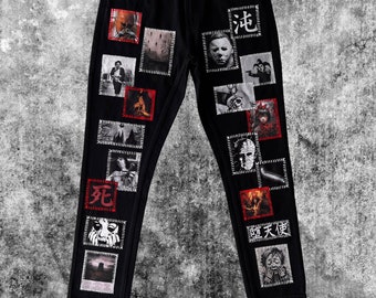 HORROR PATCHED JEANS / Jeans hechos a medida, Pantalones Patchwork, Pantalones Crust, Hecho por StitchedRebellion