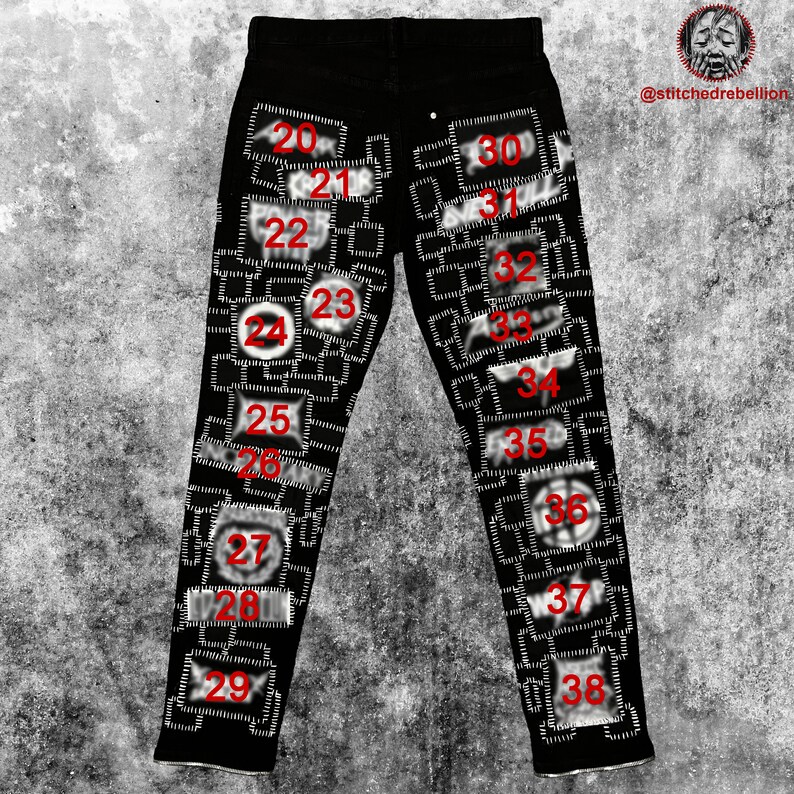 CUSTOM PATCHED JEANS Custom Made Jeans, Fully Customizable Patchwork