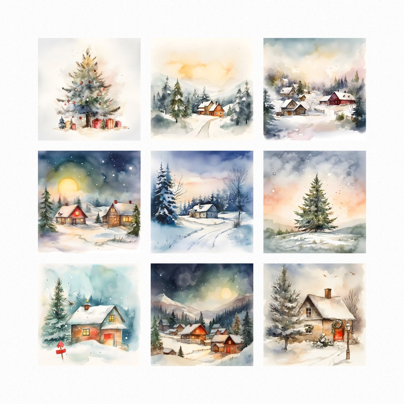 25 Watercolor Christmas Scene Clipart - Il 794xN.5185195343 Qjo3 