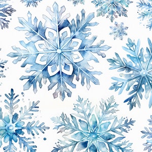 105 Watercolor snowflake images - snowflake clipart graphics in jpg format for commercial use