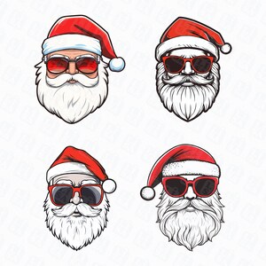 Cool Santa Sunglasses Png - Santa Claus Png - Santa Clipart - Digital ...
