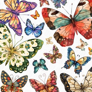 52 papillon png - clipart papillon fantaisiste, dessins de papillons, paquet de papillons avec fond transparent