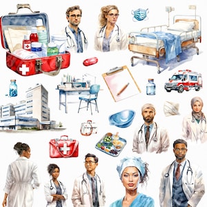 Aquarell Medizin png Designs - Krankenschwester Leben png, Notfall Medizin, Arzt Clipart, Krankenhaus, Krankenschwester medizinische Clipart, medizinische Planer