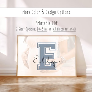 Custom Initial Name Print PDF - Personalized Baby Wall Art, Nursery Decor Printable