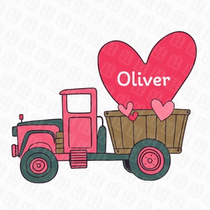 Custom Name Tractor Sublimation Digital Download, Personalized Farm Name Sublimation Design, Tractor Png, Kid Tractor, Personalized Birthday