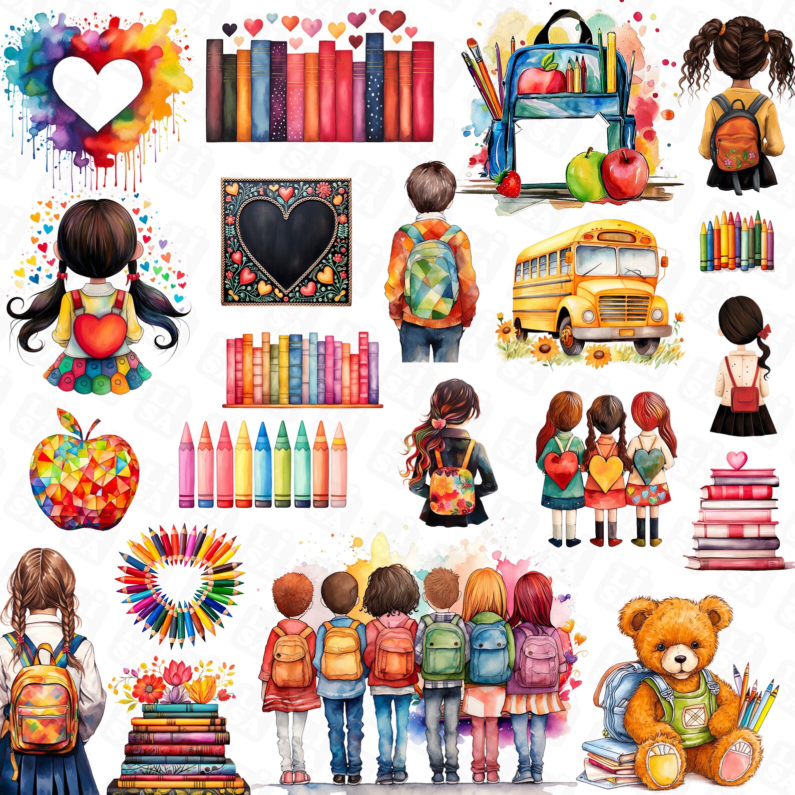 135 Back to School PNG, Cute School Clipart, School Kids, School ...