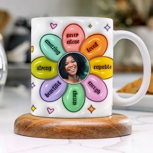 3D I&#39;m Affirmations Inflated Mug Wrap, Custom Photo Mug Wrap, 3D Puff Positive Quotes 11oz 15oz Mug Download, Add Your Own Photo