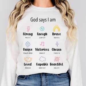 Dios dice que eres png Descarga de diseño de sublimación, Png cristiano, Versículo bíblico Png, Biblia de inspiración, Cita inspiradora PNG