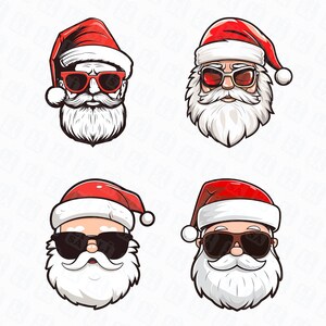 Cool Santa Sunglasses Png - Santa Claus Png - Santa Clipart - Digital ...