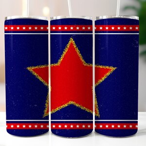 Benutzerdefinierte 4. Juli Tumbler Wrap, patriotisches Tumbler Design, 20 oz Skinny Tumbler Wrap, USA Tumbler, Unabhängigkeitstag Wrap, Star Tumbler Png