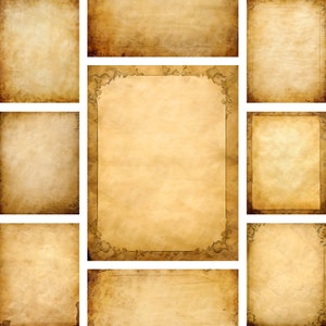 Pergamentpapier digitales Papier - antikes Papier, Vintage Hintergrund, alte Papier Textur, digitales Pergament, Junk Journal Seiten zum Ausdrucken