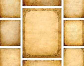 Parchment paper digital paper - antique paper, vintage background, old paper texture, digital parchment, junk journal pages printable